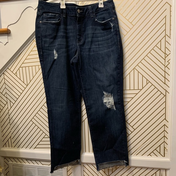 Lane Bryant Pants - Lane Bryant Straight Leg Jeans with Raw Hem